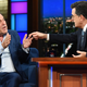 Oliver Stone, Stephen Colbert (Photo: Scott Kowalchyk/CBS)